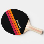 Raquette De Ping Pong Rayures VHS Rétro avec Nom (Côté)