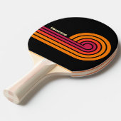 Raquette De Ping Pong Rayures VHS Rétro avec Nom (Devant Angle)