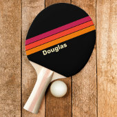 Raquette De Ping Pong Rayures VHS Rétro avec Nom