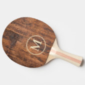 Raquette De Ping Pong Reclaimed Wood Monogram (Côté)