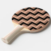 Raquette De Ping Pong Rectangles géométriques Brown Mocha Noir (Devant Angle)