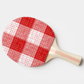 Raquette De Ping Pong Red and White Bold Checkered Plaid Design  (Côté)
