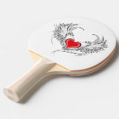 Raquette De Ping Pong Red Angel Coeur avec ailes (Devant Angle)