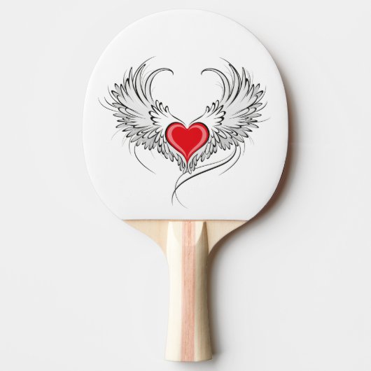 Raquette De Ping Pong Red Angel Coeur avec ailes (Devant)