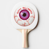 Raquette De Ping Pong Red Bloodshot Eyeball Happy Halloween (Dos)