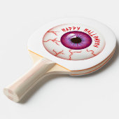 Raquette De Ping Pong Red Bloodshot Eyeball Happy Halloween (Devant Angle)