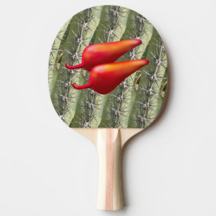 Raquette De Ping Pong Red Chili Peppers pagaie de ping pong cactus