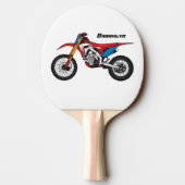 Raquette De Ping Pong Red dirt bike motorcycle (Dos)