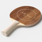 Raquette De Ping Pong Red Oak Wood Name in Drawn Circle  (Devant Angle)