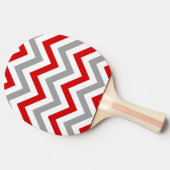 Raquette De Ping Pong Red, White, Dk Gray Large Chevron Zig Zag (Côté)