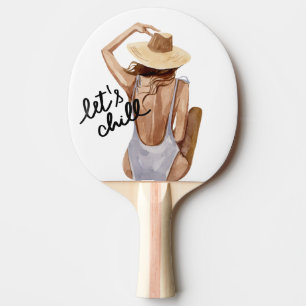 Raquette De Ping Pong Refroidissement - Plage relax fille pin paddle de
