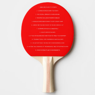Raquette De Ping Pong Règles classiques de ping-pong