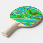 Raquette De Ping Pong Remous abstrait vert (Devant Angle)