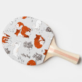 Raquette De Ping Pong Renards d'hiver Bunny Motif sans couture (Côté)