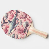 Raquette De Ping Pong Requin vintage sans joint (Côté)