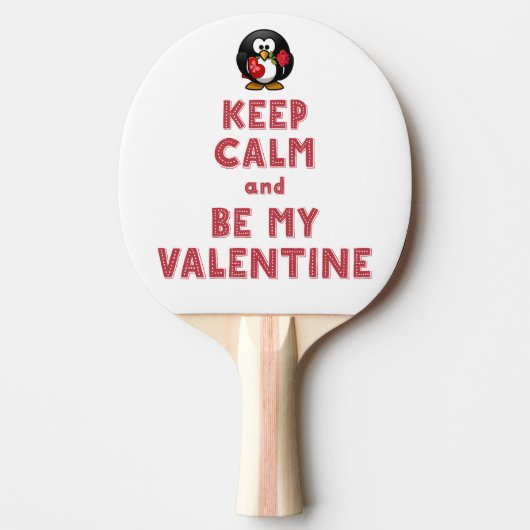 Raquette De Ping Pong Restez calme et soyez mon Ping Pong Valentine Padd (Devant)