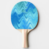 Raquette De Ping Pong Résumé Bleu Ondulé (Dos)