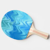 Raquette De Ping Pong Résumé Bleu Ondulé (Côté)