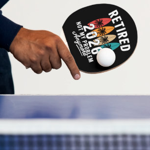 Raquette De Ping Pong Retraité 2026 Plus Mon Problème Hawaï Palmier