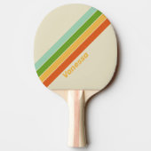 Raquette De Ping Pong Rétro ABC Rue Rayée avec Nom (Dos)