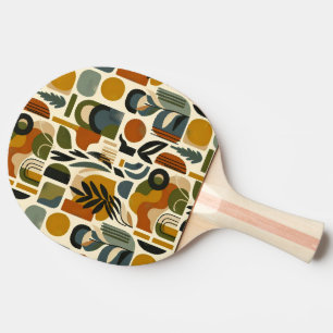 Raquette De Ping Pong Retro Botanica Geometrica