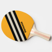 Raquette De Ping Pong Rétro Bumblebee Rayures Buzz avec nom (Côté)