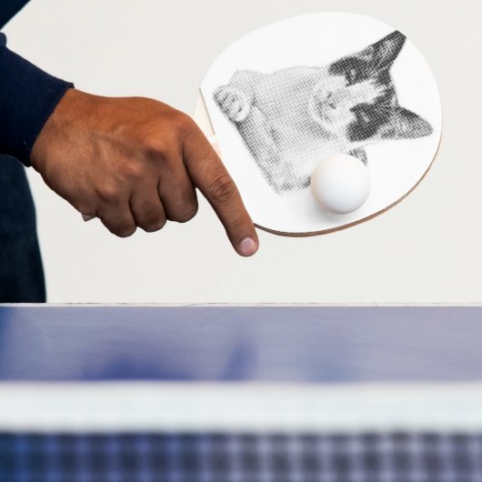 Raquette De Ping Pong Retro Cat Halftone (Insitu)