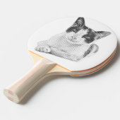 Raquette De Ping Pong Retro Cat Halftone (Devant Angle)