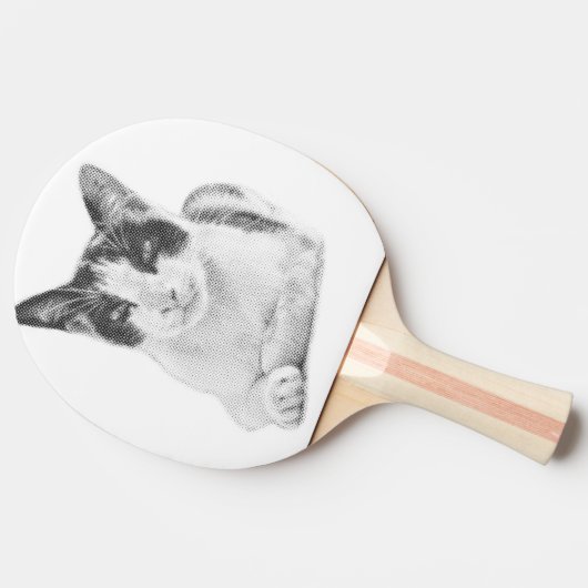 Raquette De Ping Pong Retro Cat Halftone (Côté)