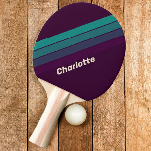 Raquette De Ping Pong Retro Charlotte Rainbow avec nom