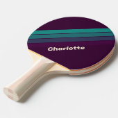 Raquette De Ping Pong Retro Charlotte Rainbow avec nom (Devant Angle)