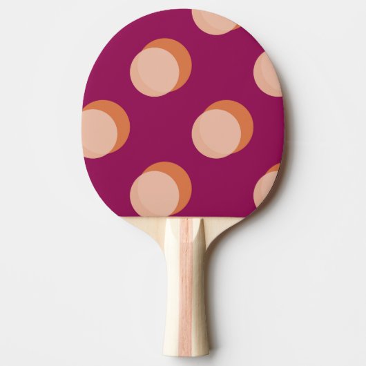 Raquette De Ping Pong Retro Circles and Shadows Bold Pattern Purple (Devant)