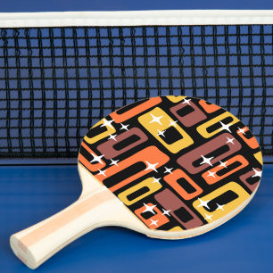 Raquette De Ping Pong Rétro Moderne Abstrait du Milieu du Siècle