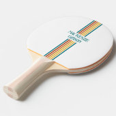 Raquette De Ping Pong Retro Monogrammed Minimalist Stripes (Devant Angle)