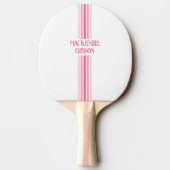 Raquette De Ping Pong Retro Monogrammed Minimalist Stripes (Dos)