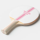 Raquette De Ping Pong Retro Monogrammed Minimalist Stripes (Devant Angle)