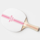 Raquette De Ping Pong Retro Monogrammed Minimalist Stripes (Côté)