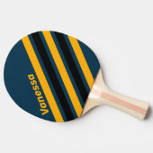 Raquette De Ping Pong Retro Moonlit Tide Angled Striping with Name (Côté)