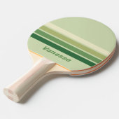Raquette De Ping Pong Retro Moss Rainbow Across Striping with Name (Devant Angle)