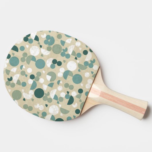 Raquette De Ping Pong Rétro motif abstrait (Côté)