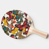 Raquette De Ping Pong Rétro motif floral 2 (Côté)