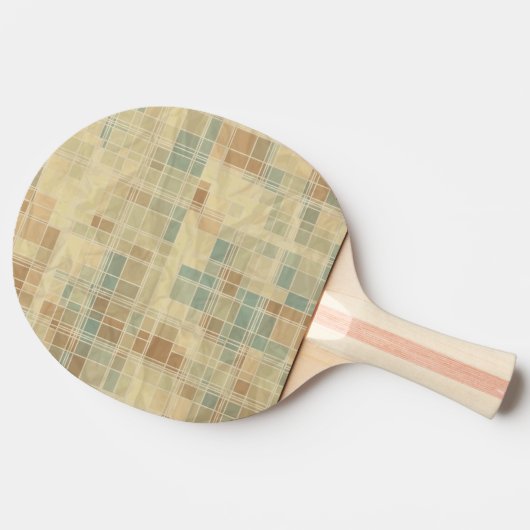 Raquette De Ping Pong Rétro motif géométrique 2 (Côté)