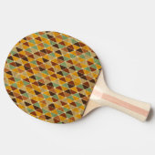 Raquette De Ping Pong Rétro motif géométrique 3 (Côté)