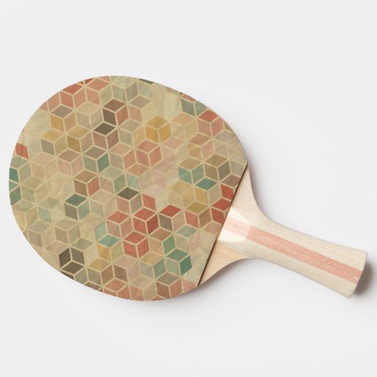 Raquette De Ping Pong Rétro motif géométrique 5 (Côté)