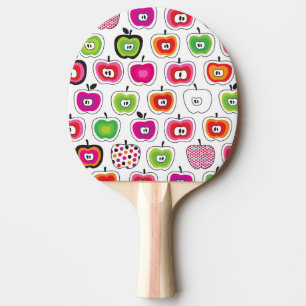 Raquette De Ping Pong Rétro motif mignon de pomme