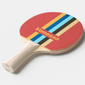 Raquette De Ping Pong Rétro Murmur Pin rayé avec nom (Devant Angle)