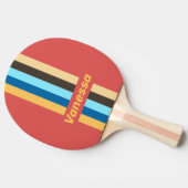 Raquette De Ping Pong Rétro Murmur Pin rayé avec nom (Côté)