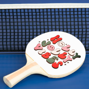Raquette De Ping Pong Retro Noël Holly Jolly Vibes Vacances tendance