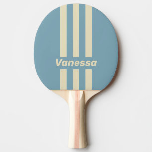 Raquette De Ping Pong Rétro Océan Trois Bandes avec Nom
