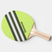 Raquette De Ping Pong Rétro Rayures Éclaircies avec Nom (Côté)